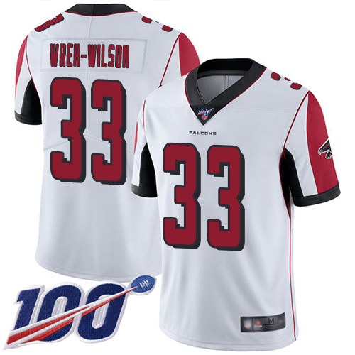 Atlanta Falcons Limited White Men Blidi Wreh-Wilson Road Jersey NFL Football 33 100th Season Vapor Untouchable